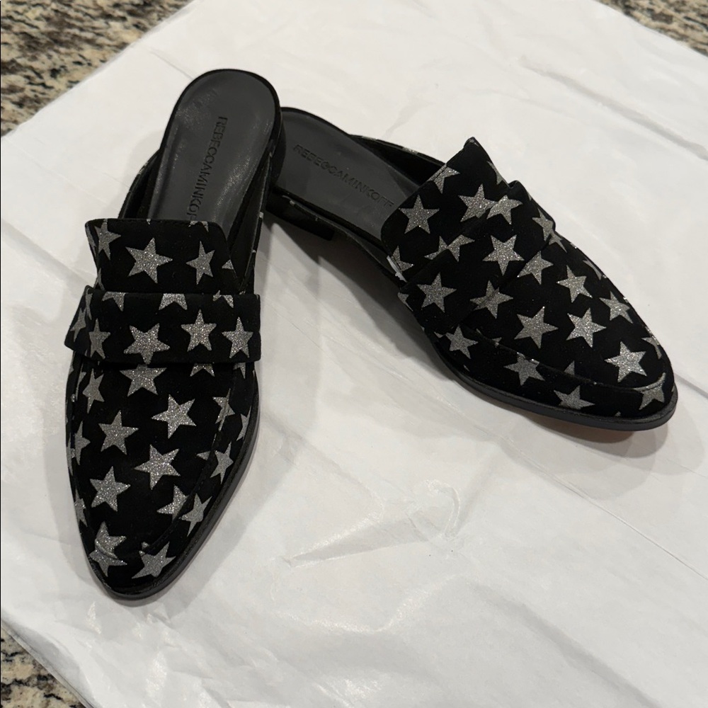 REBECCA MINKOFF Suede Mika Star Mules